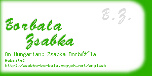 borbala zsabka business card